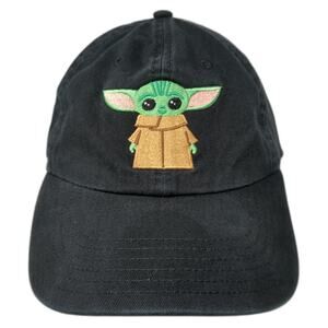 Grogu Baby Yoda Slideback Baseball Cap Black One Size Adjustable Star Wars